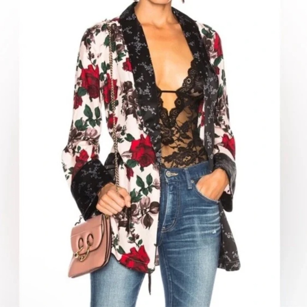 Equipment Femme: Floral Kimono Cardigan 100% silk